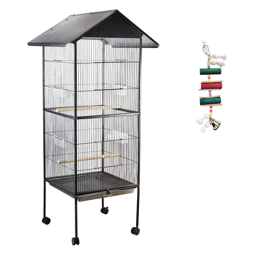 Buy MISSFOX Budgie Cage, Extra Large Bird Cage with Wheels and