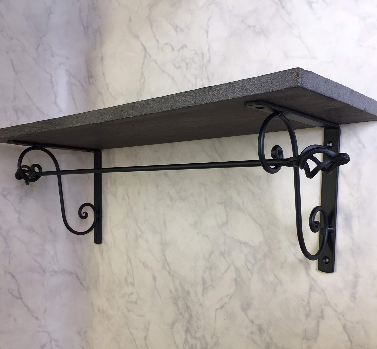 Amazon | MASOUDI TRADING 棚受け金具 18㎝【2個セット】アイアン