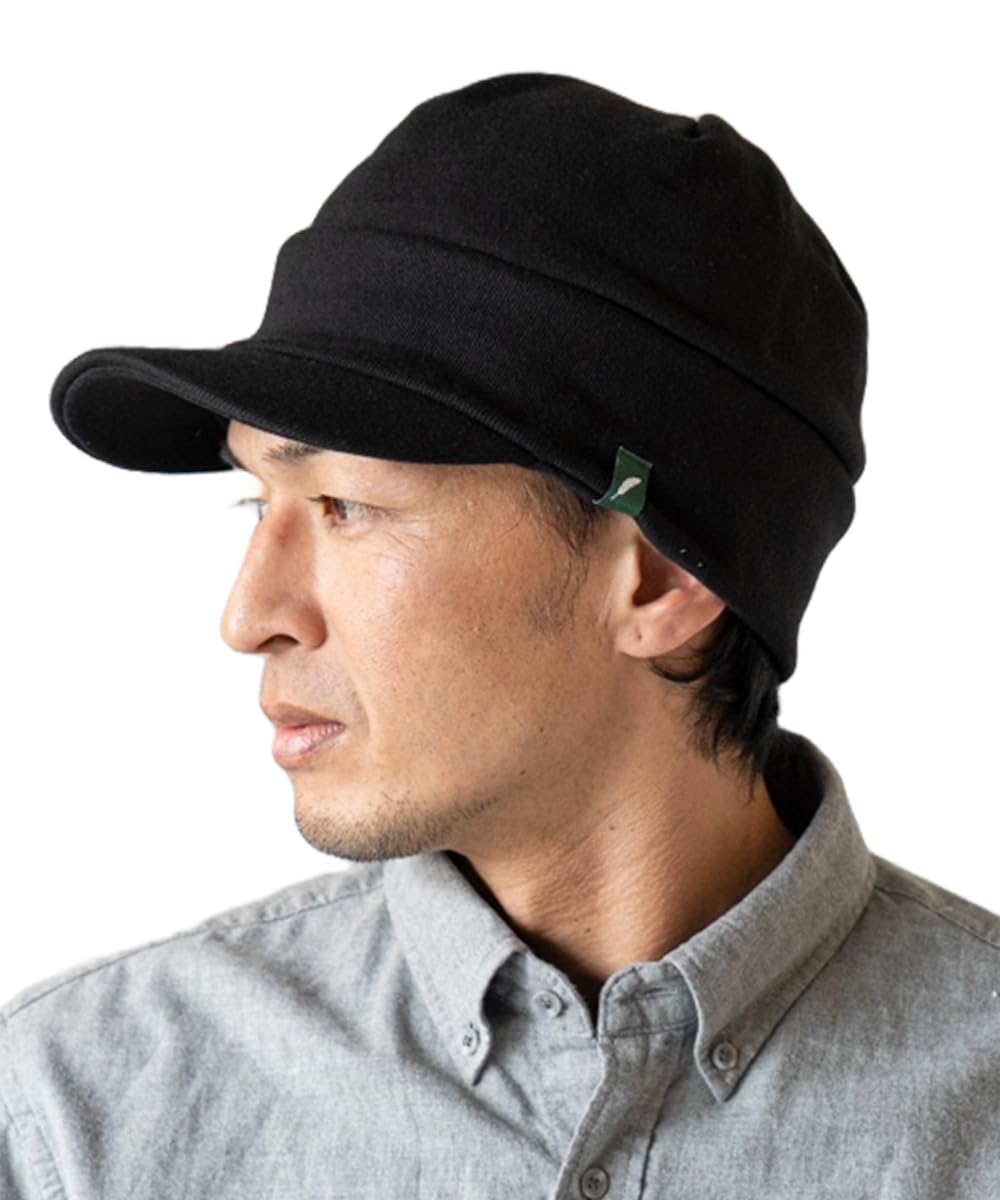 Nakota Sweat Work Casquette Hat, Cap, Large Size, Men's and Women's, Tricolor, Loose Fit, All Seasons Medium Black