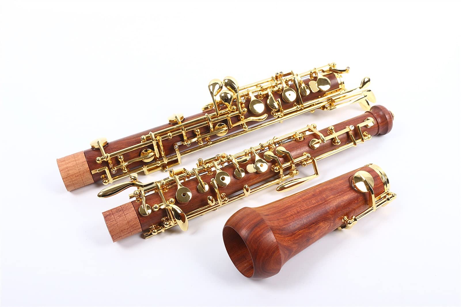 Strumento Oboe Chiave Oboe Professionale C Sinistra F Corpo in Palissandro Chiave placcata Oro Custodia Professionale per Oboe Principiante di Oboe