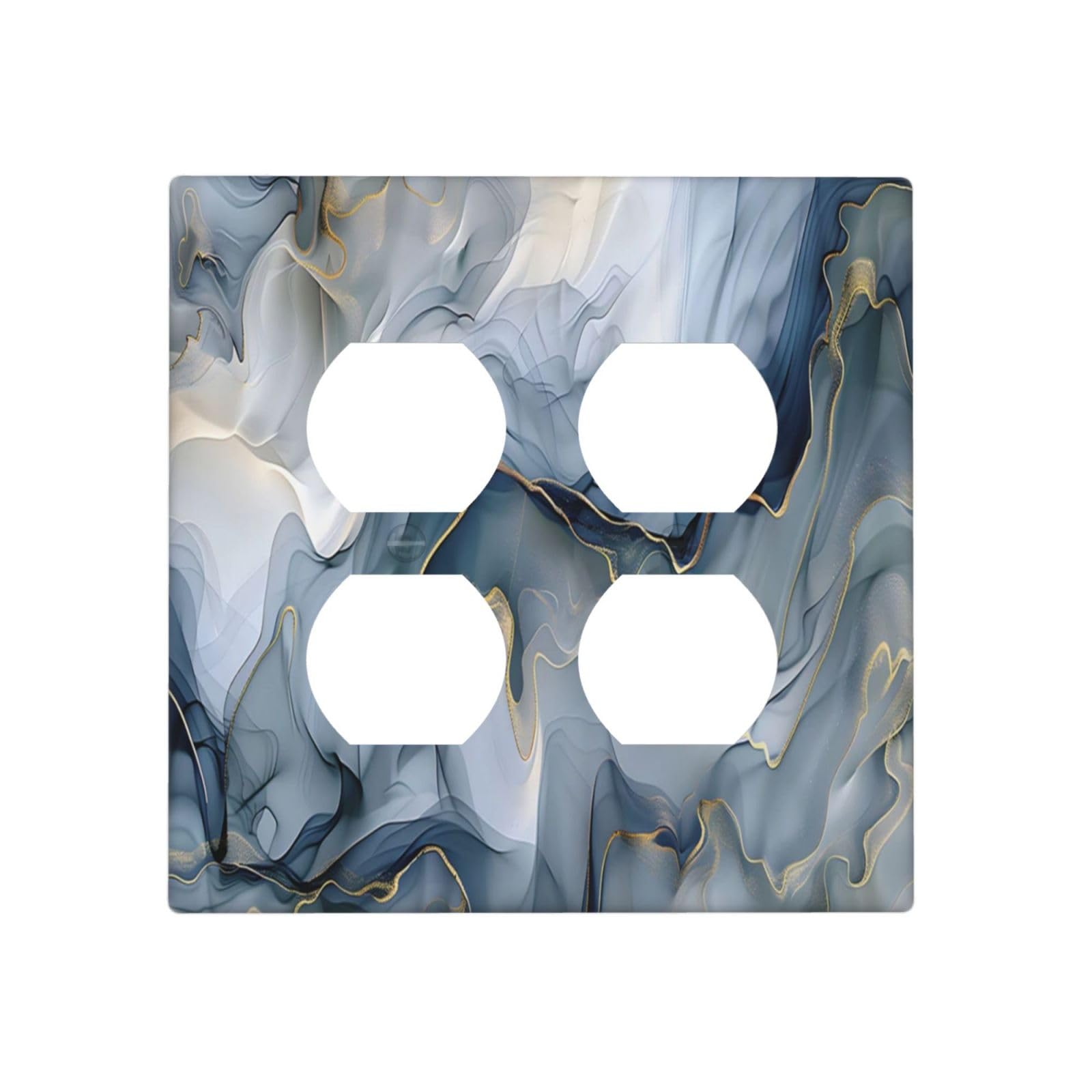 Vintage Floral Outlet Covers - White & Gold -17 Vintage Floral Outlet Covers - White & Gold -17