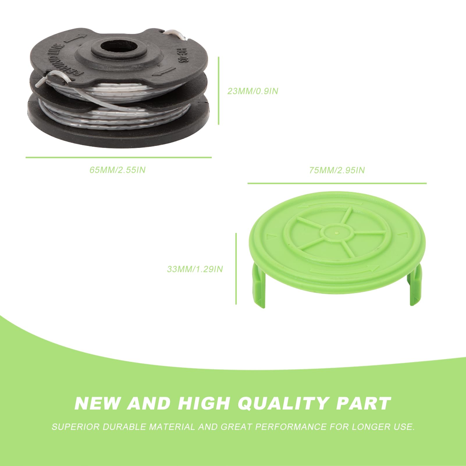 Bobina Filo Per Tagliaerba Greenworks 40V - 8.3m, Diametro 1.65mm, Compatibile Con Modelli 2101507UA/UC - Foto 4