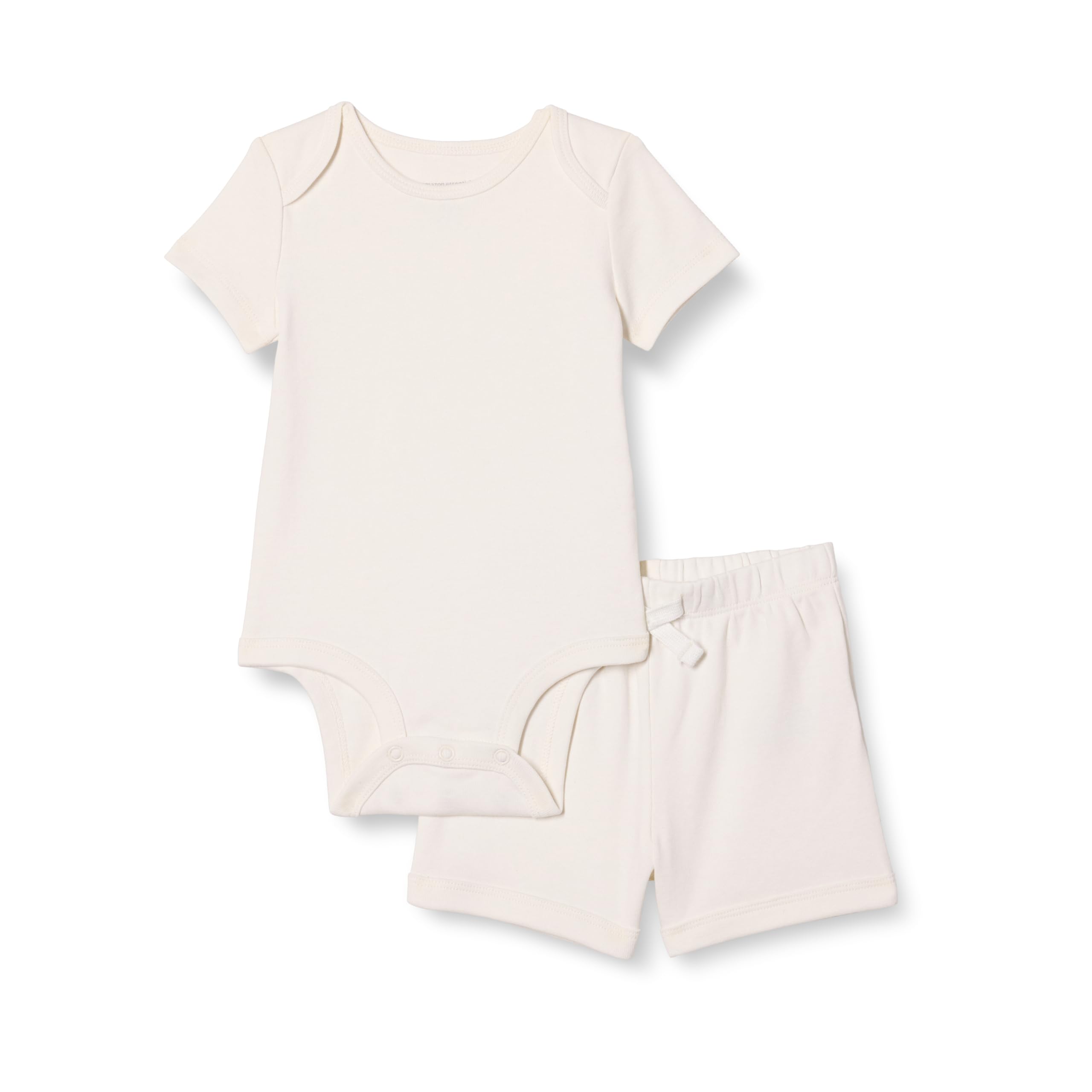 Amazon Essentials Unisex Babies' Body and Shorts Set, Ivory, 24 Months