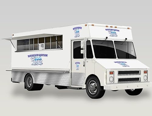 Miniatura 6 de Botellas Agua Concesión Restaurante Comida Camión Die-Cut Vinilo Pegatina 10 pulgadas