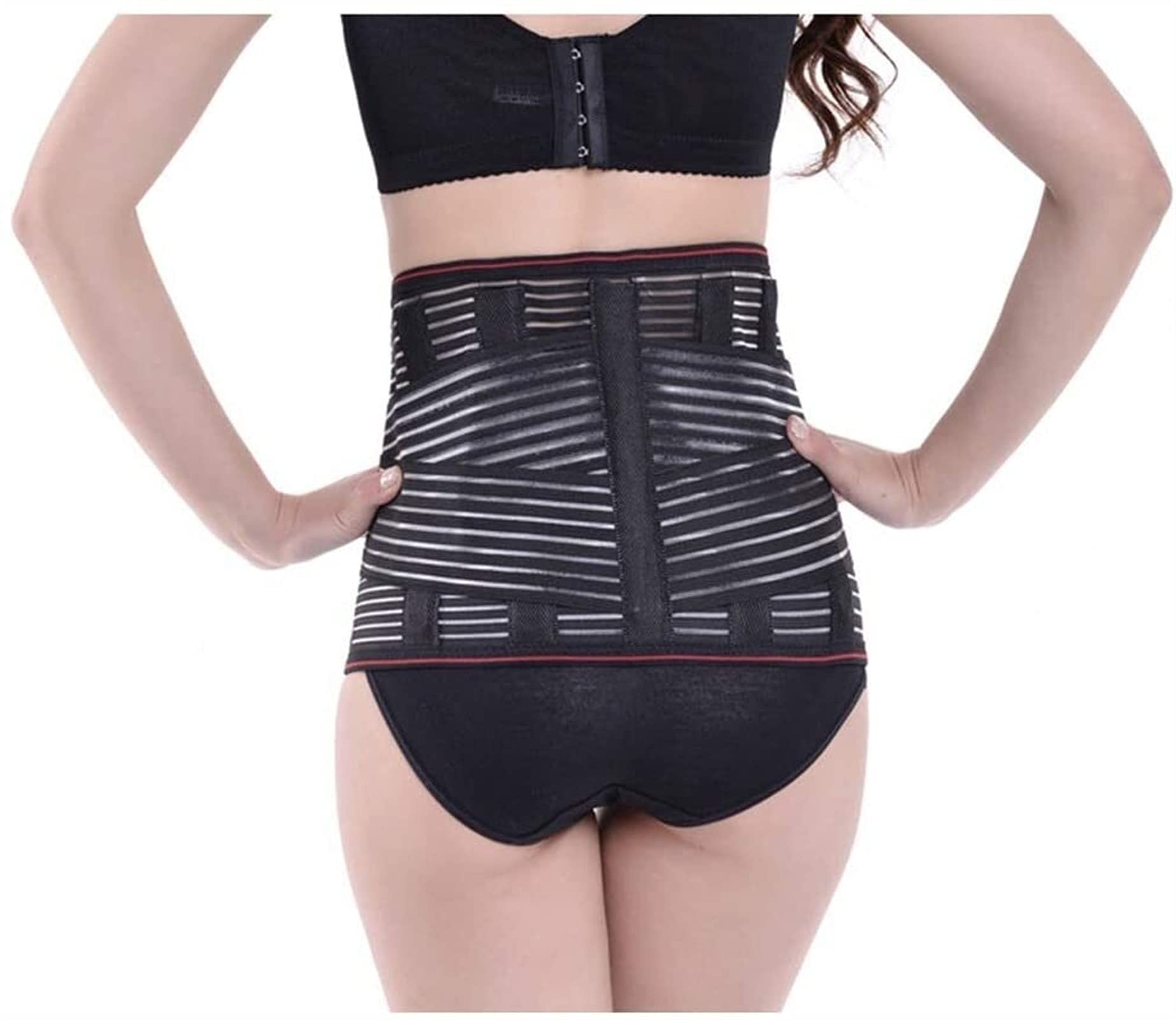 Soporte lumbar para la parte inferior de la espalda y cinturón de apoyo Recortador de cintura con correas ajustables dobles lumbares de malla transpirable para aliviar el dolor de espalda y el es
