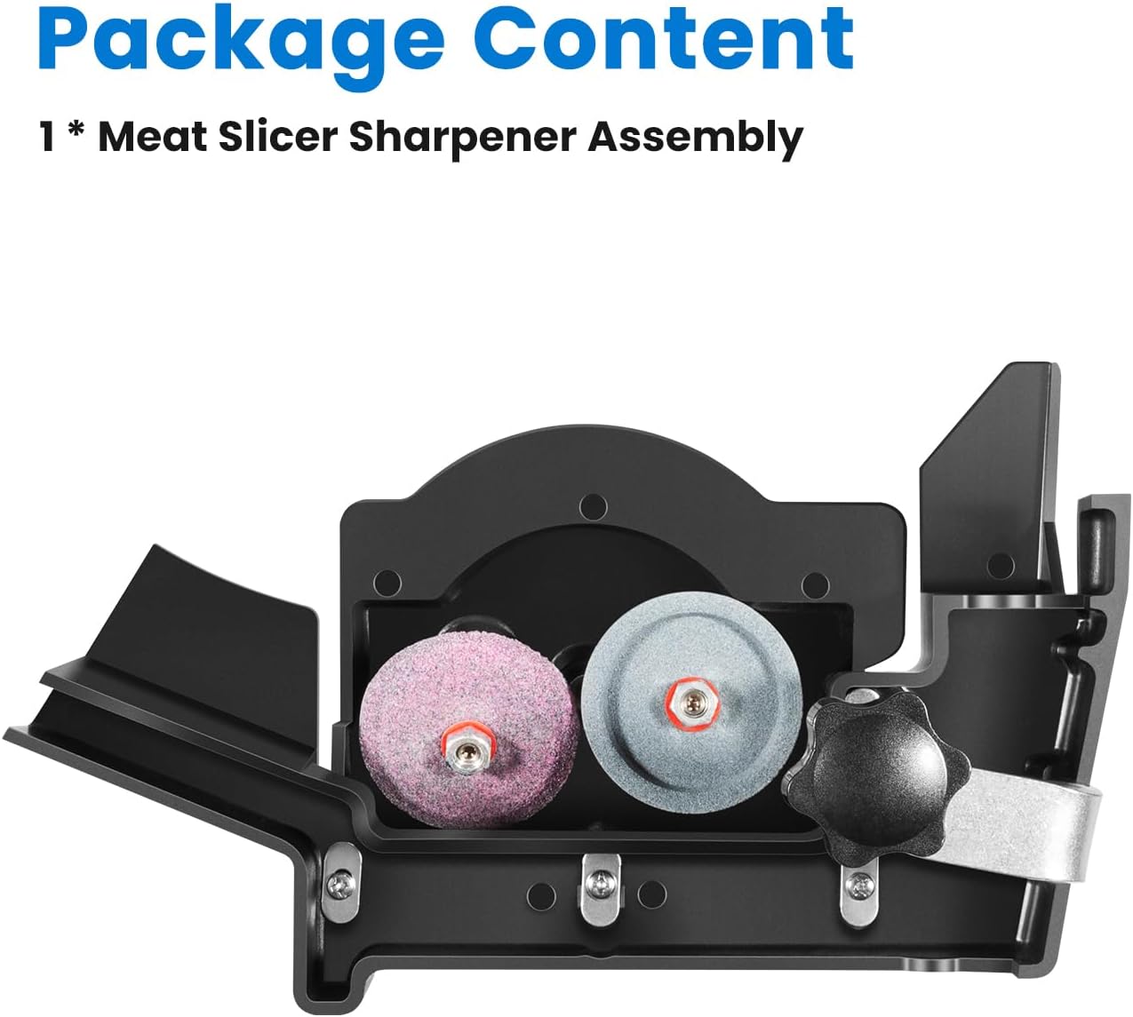Meat Slicer Sharpener Assembly - Direct Replacement Parts for Bizerba SE12, SE12D, GSP, GSPH Series - Durable Meat Slicer Parts Grinder Stone Replaces OEM Part #6037080100 for Precision Cutting