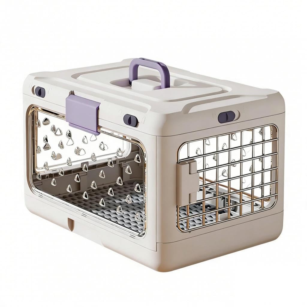 Jaula Plegable Transparente para Cachorros Y Gatos, Jaula Portátil para Perros Y Gatos, para Cachorros Y Conejos.