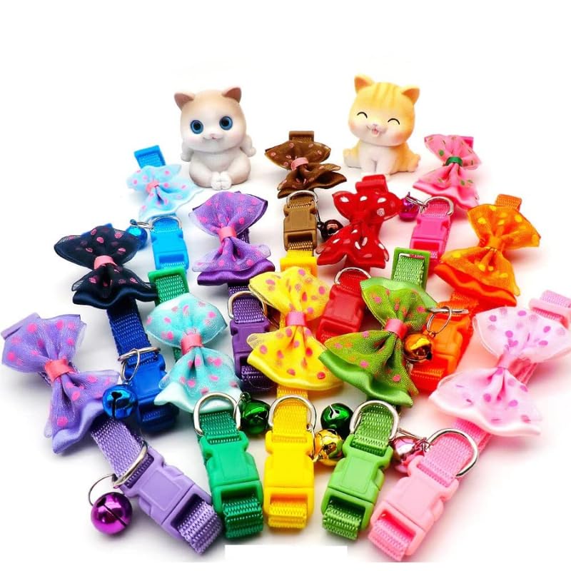 KittuPet Pack Of 2 Pcs Collar Flower Collar For Your Kitten Pupies Dog Size 10 Mm Cat Collar With Bell,Solid & Safe Collars For Cats, Nylon, Collar,Multicolor (B0CY87BGVL) Amazon Price History, Amazon Price Tracker