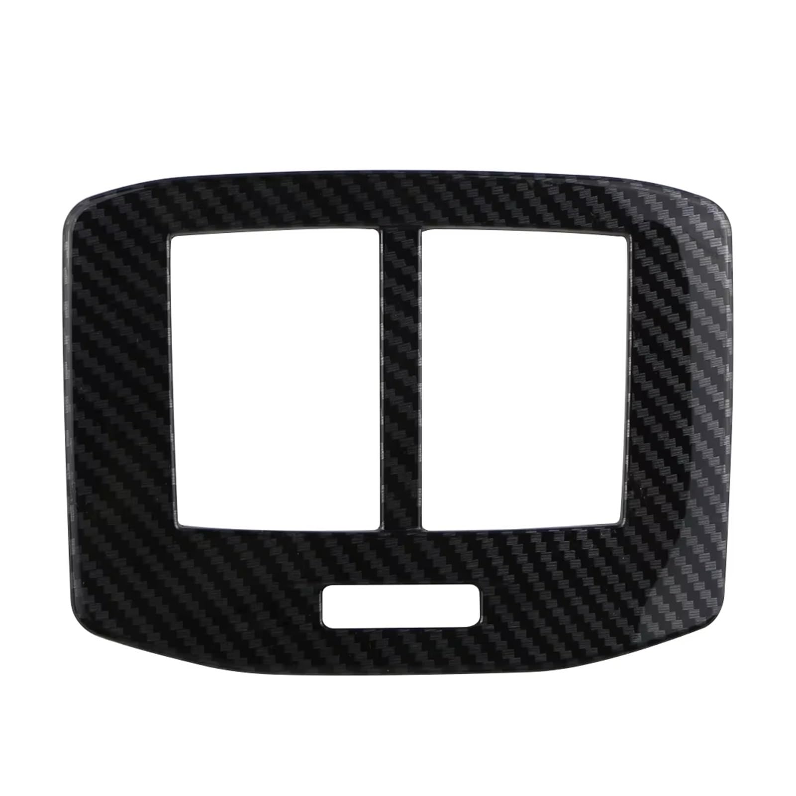 Hmnmxq Carbon Fiber Black Cover Trim Car Interior For Vw For T-Roc For Troc 2017-2024 Air Conditioning Panel Sticker Cover Trim Accessories Car Rear Ac Vent Outlet Frame Accessories Cover Trim(Carbon Fiber Black)
