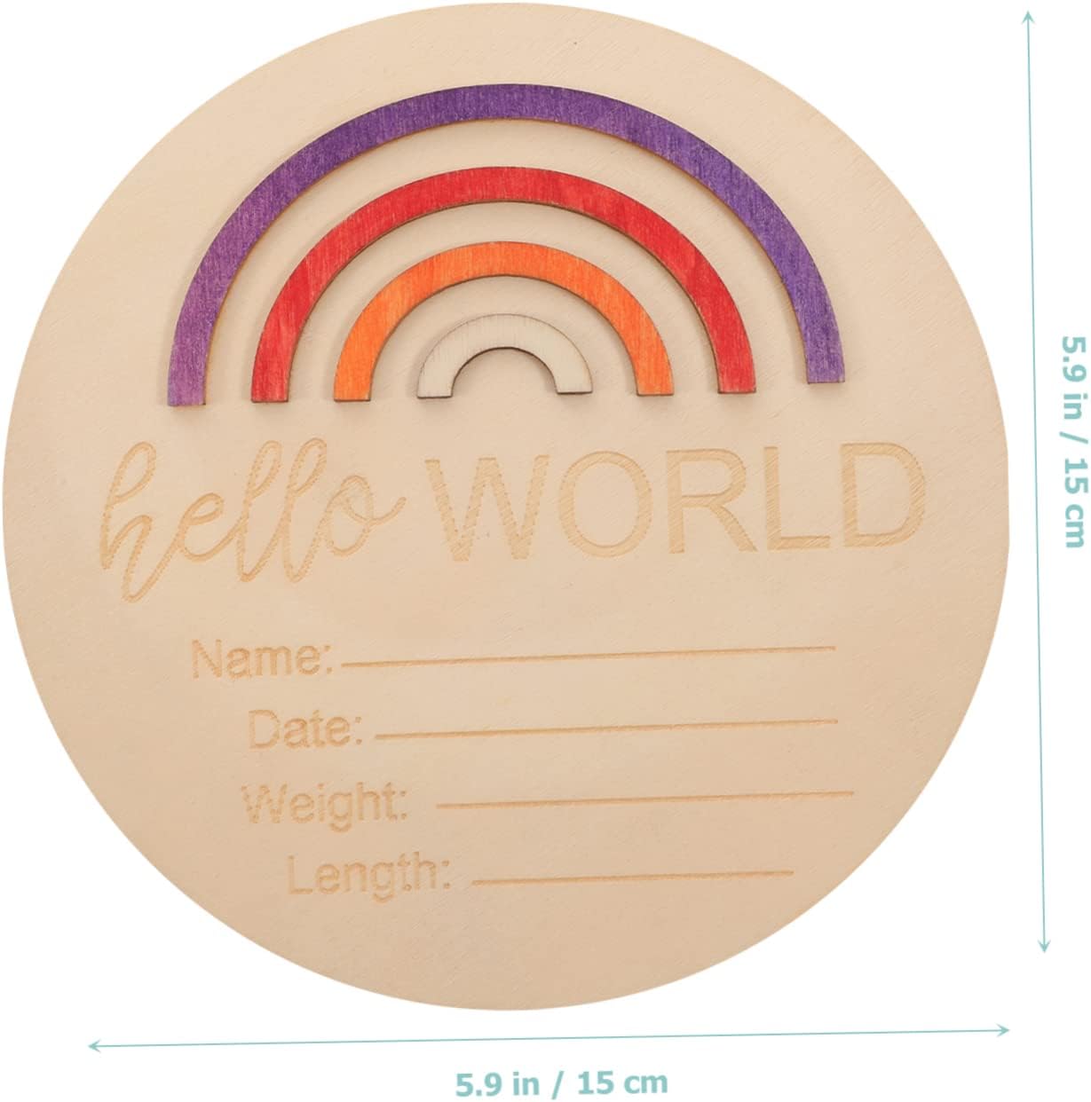 Homoyoyo Newborn Announcement Sign Wooden Monthly Milestone Cards Nursery Decor