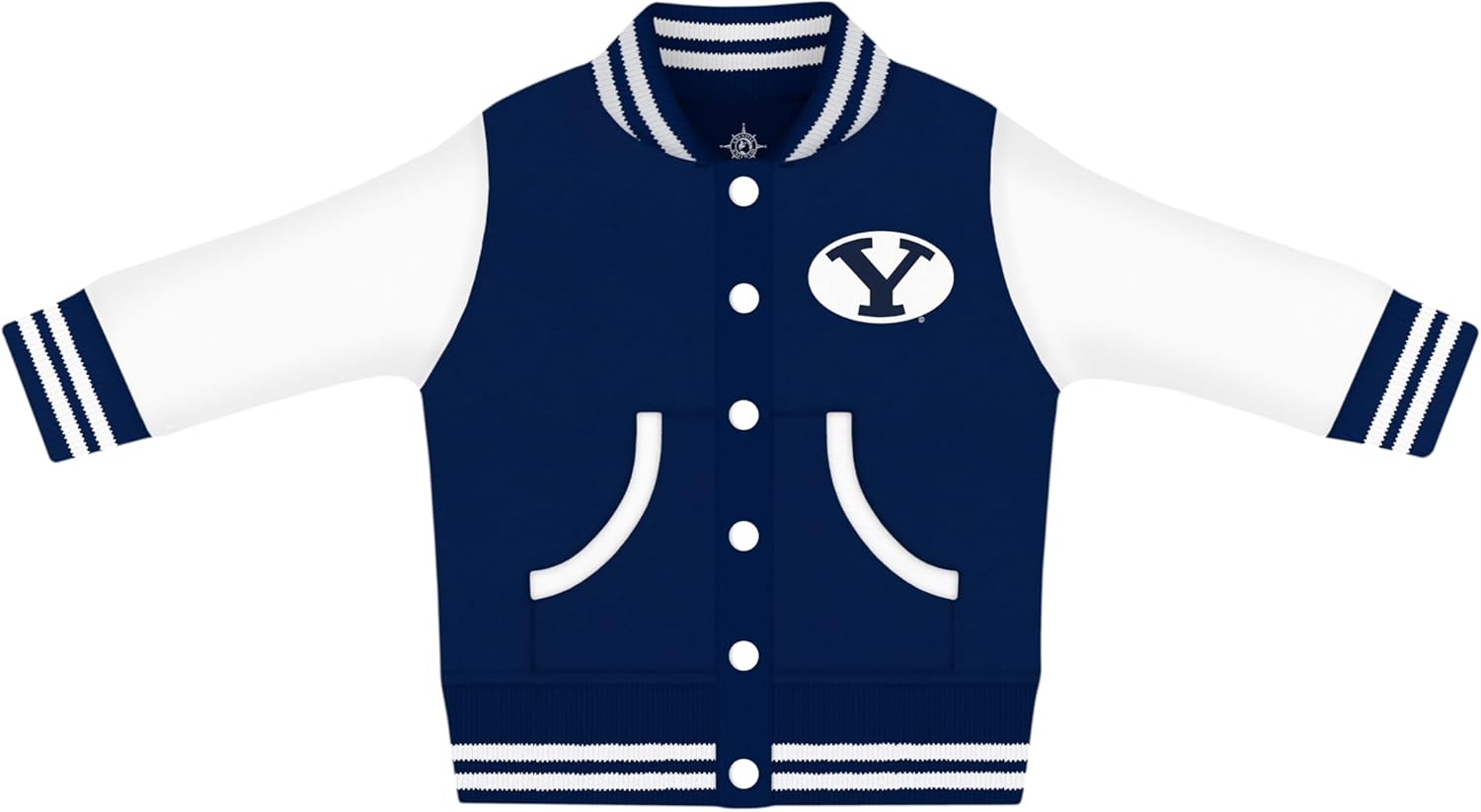 Creative Knitwear College Baby Varsity Jacket Lightweight - Team Logo, Multiple Colors, Unisex, (0 Months - 4T)