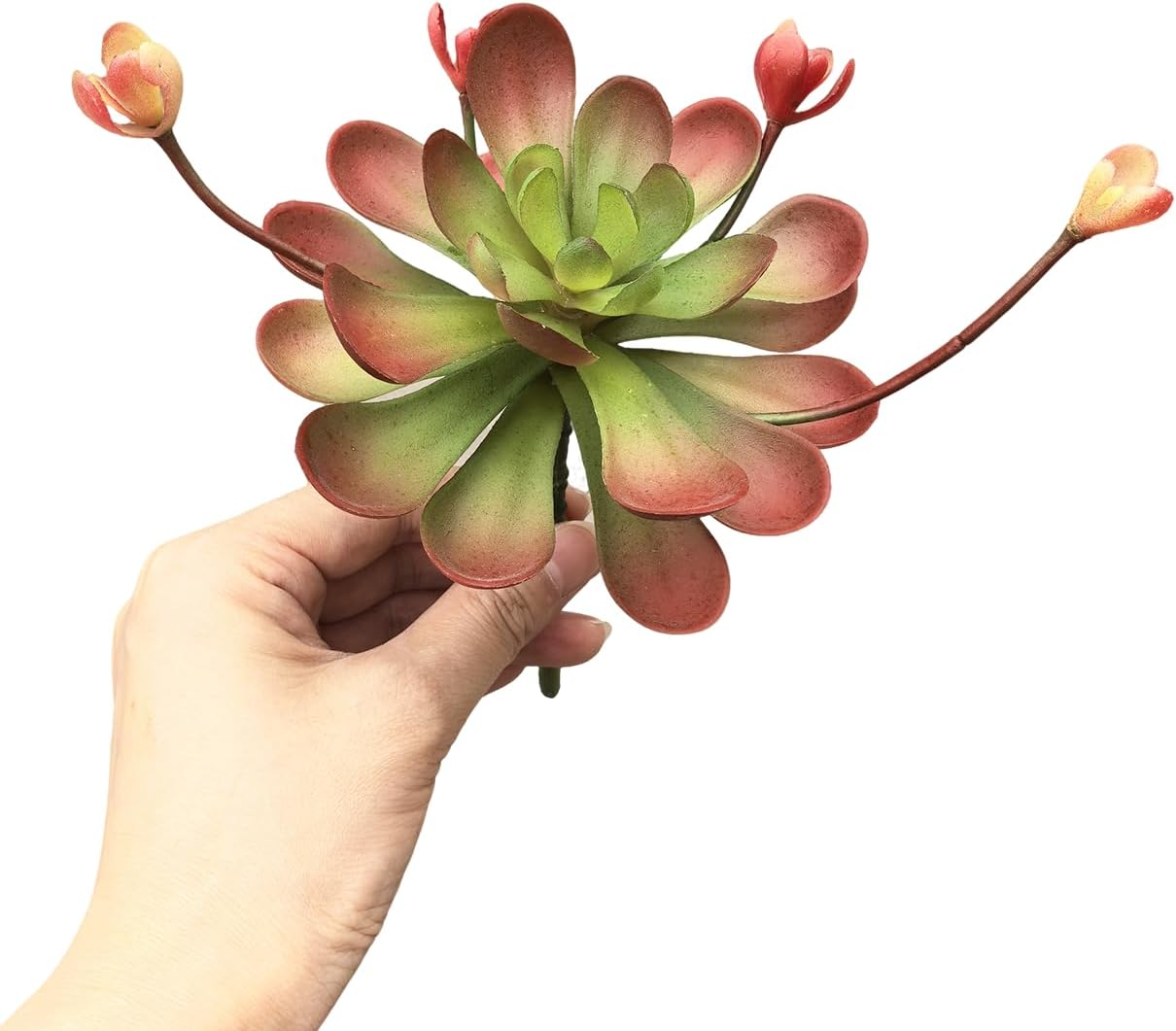 2pcs Artificial Succulent Plants, Realistic Fake Succulents, Fake Plants for Garden Arrangement Decor, Red - Image 3