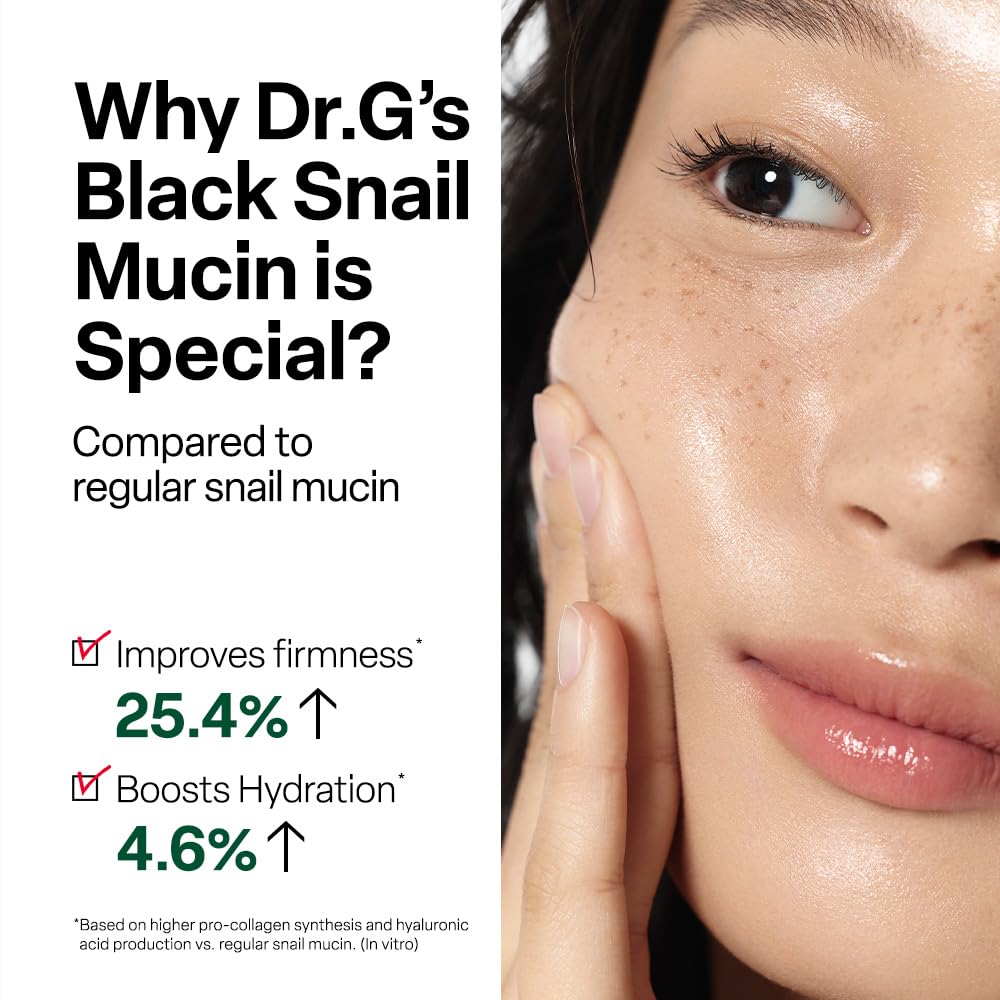 Dr. G Black Snail Cream with Snail Mucin, Niacinamide & Adenosine, 1.69 fl oz