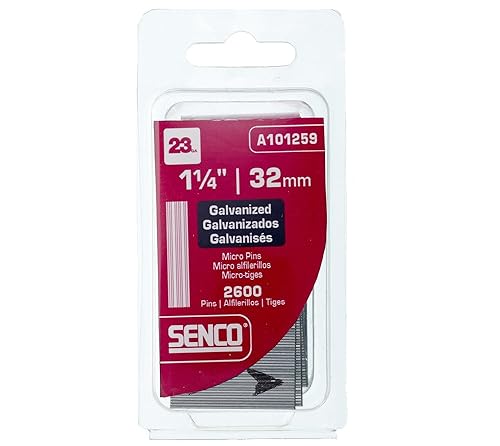 Senco A101259 Micropinas sin cabeza electro galvanizadas de calibre 23 x 1-14 pulgadas