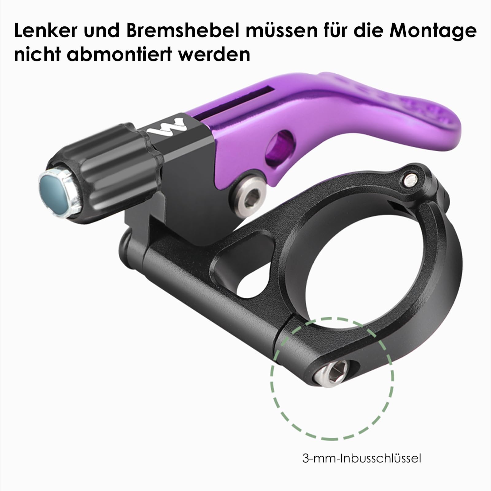 JFOYH Levier de Commande pour Tige de Selle télescopique – Kit de Commande pour Tige de Selle à Passage Interne ou Externe, Compatible Guidon 22,2 mm