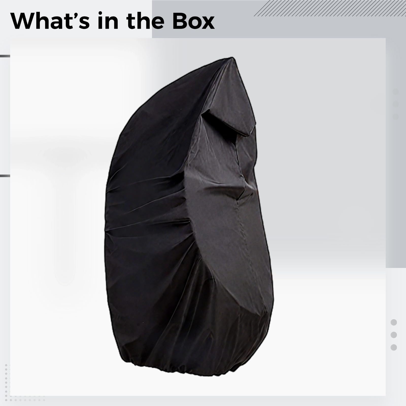 Housse pour cocon œuf, tissu Oxford 210D, protection extérieure imperméable pour fauteuil suspendu, contre soleil, poussière et vent, avec fermeture éclair, 115 x 190 cm, noir