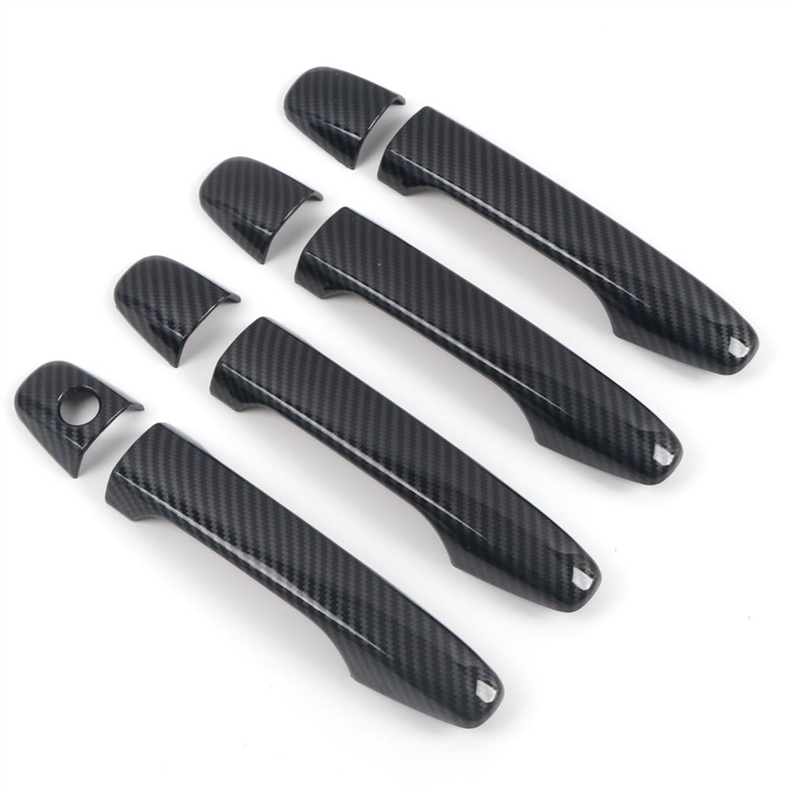 JTWMTY Car Exterior Door Handle Cover Overlay Sticker Acccessories for Subaru for Forester SH 2008 2009-2012(Carbon Fiber)