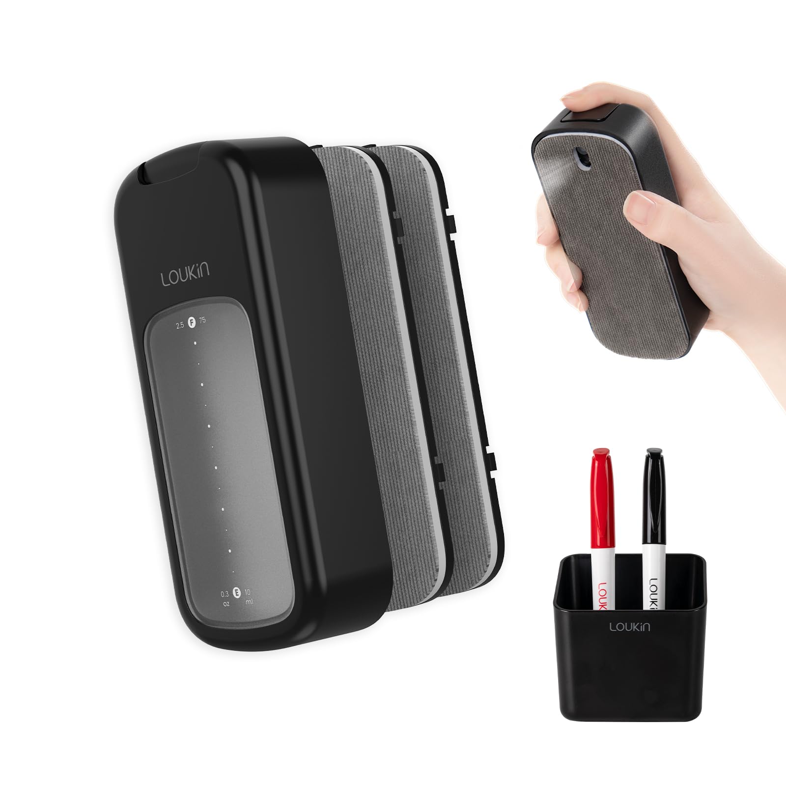 Lot De 8 Marqueurs Magnétiques Effaçables à Sec - Pointe Fine, Effaceur Intégrée, Pointe Fine