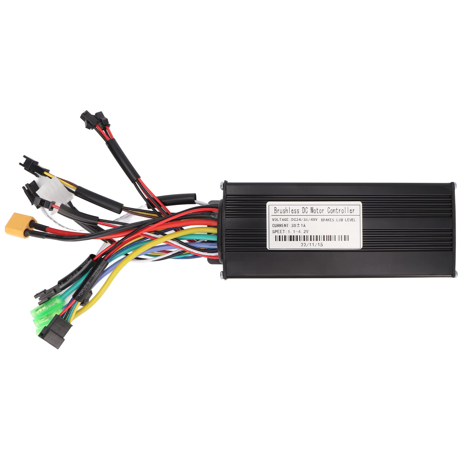 BuyWeek Zestaw kontrolerów silnika bezszczotkowego do roweru elektrycznego, DC 24 V, 36 V, 48 V, 750 W, 1000 W, 30 A, kontroler fali sinusoidalnej S866, wyświetlacz LCD, zestaw liczników do skutera elektrycznego