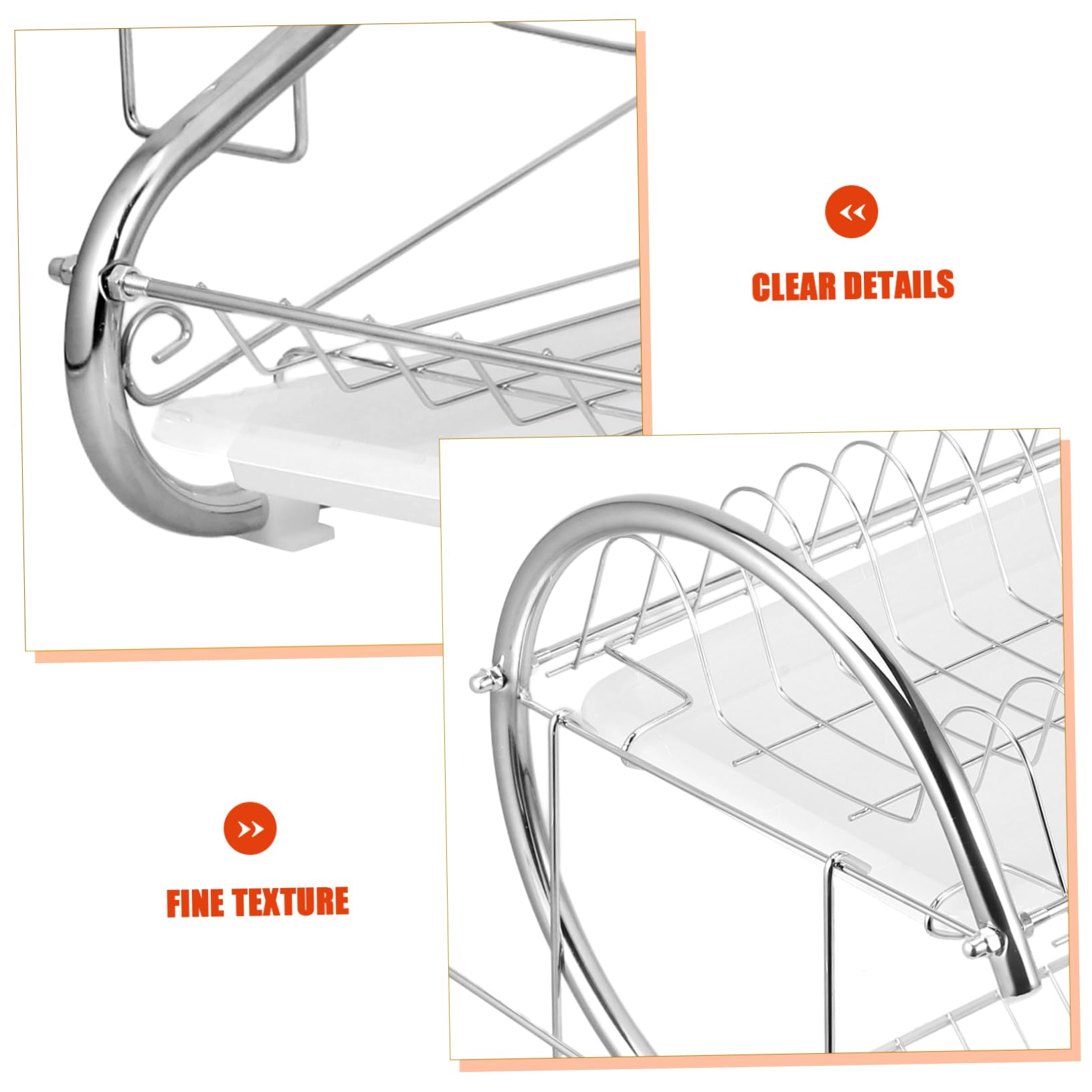 Mikinona Scaffale per Cucina a Doppio Strato in Acciaio Inox | Argento, Design Semplice e Finitura Curata, per Casa e Hotel, Supporto per Stoviglie e Posate
