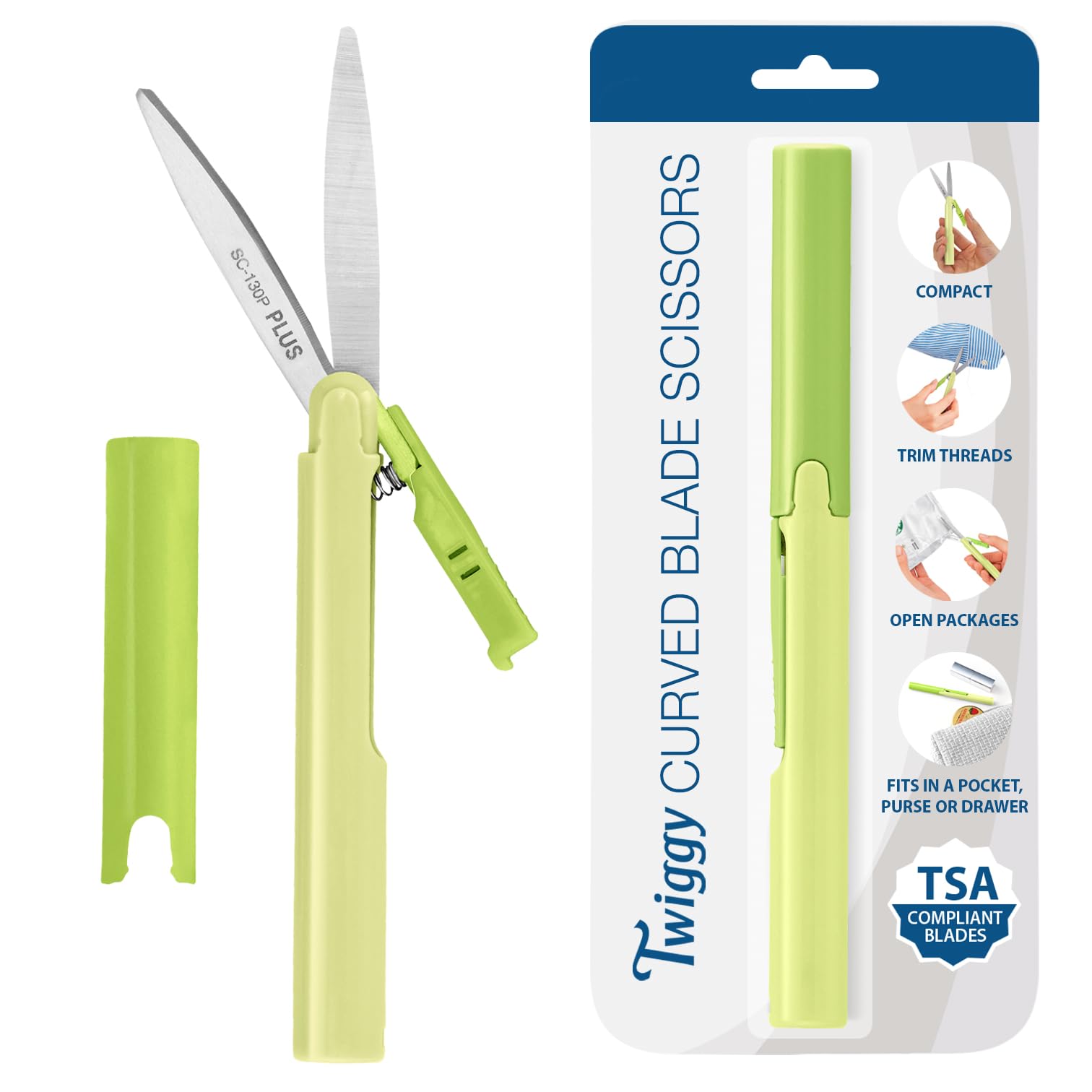 Amazon.com: Plus Pen Style Non-Stick Compact TSA Twiggy Scissors