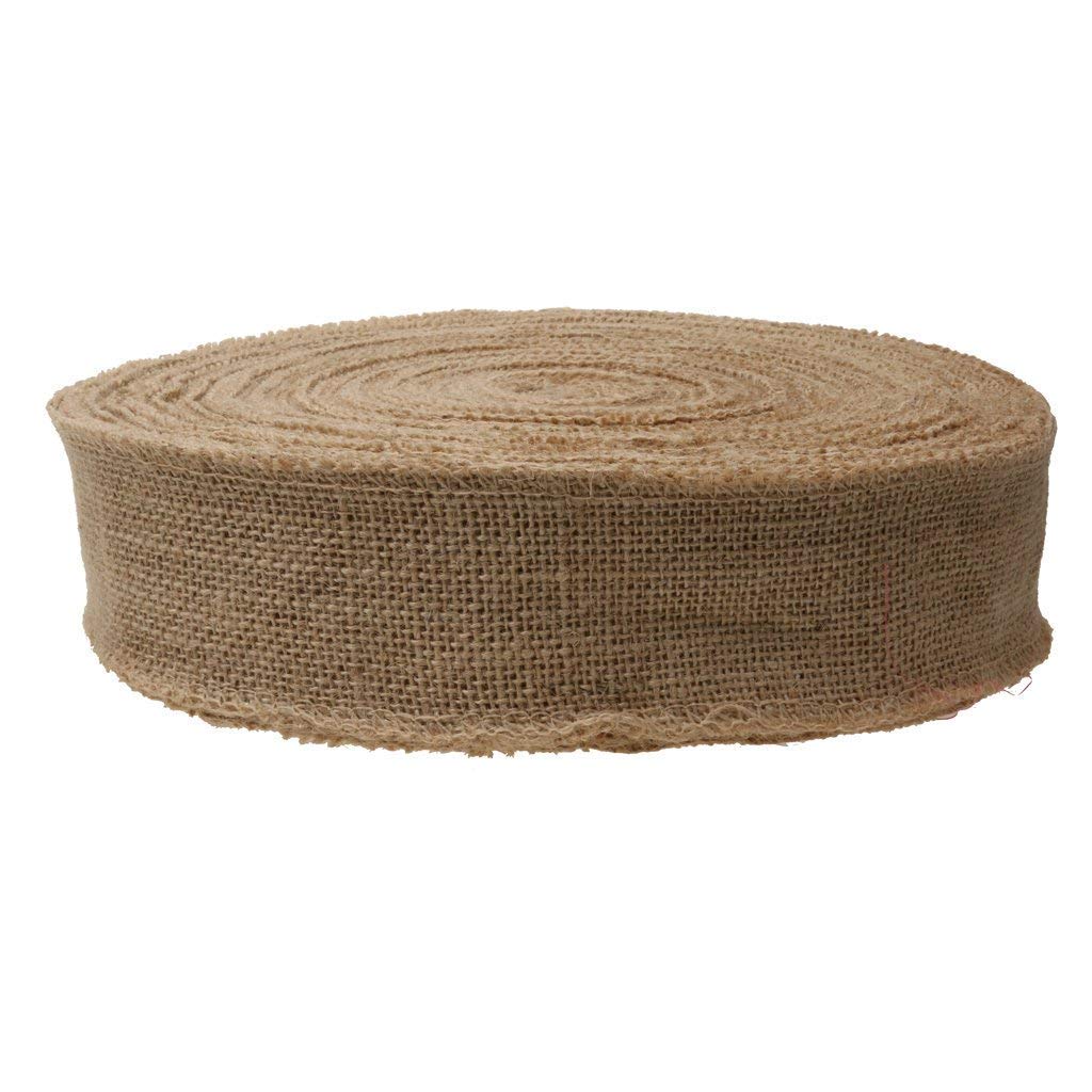 50 m Schleifenband aus Jute, für Weihnachten, Hochzeit, Handwerk, Party, Dekoration, Weihnachten, Basteln, 6cm