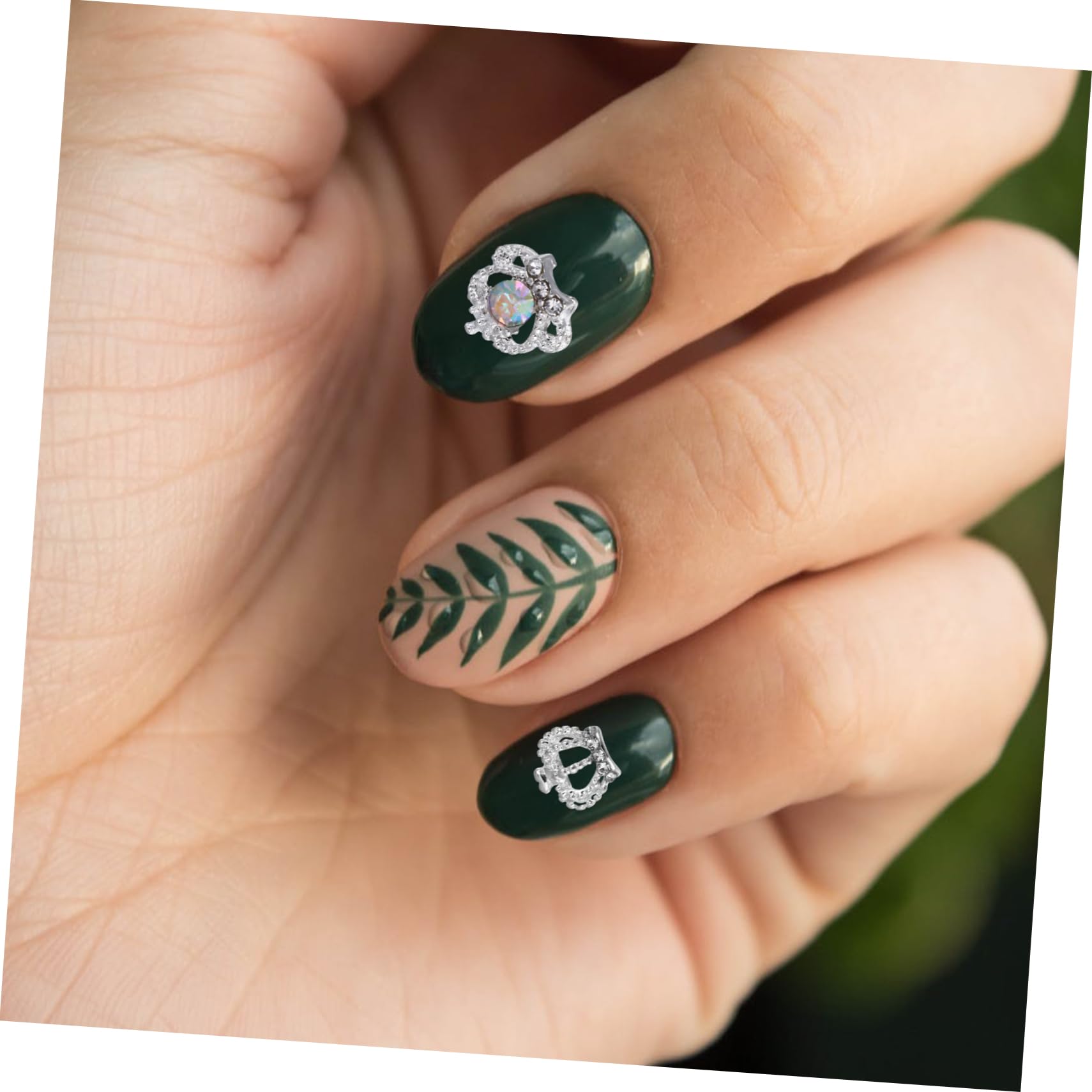 FOMIYES 3 Set Di Ciondoli Per Nail Art A Forma Di in Lega Per Decorazioni Di Unghie Strass Accessori Per Manicure Alla Moda 50 Pezzi*3
