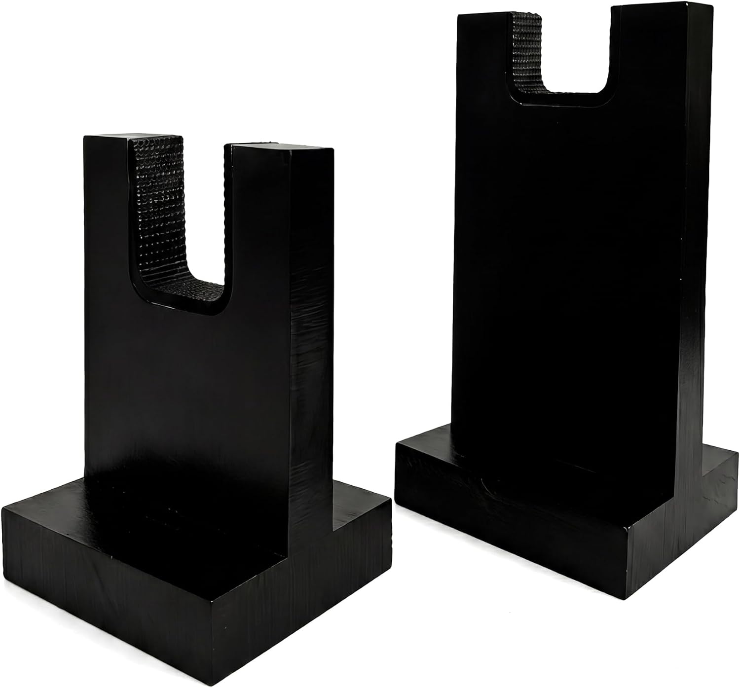 Gun Display Rack, U-Shaped Wooden Display Rack, Rifle Rack, Rifle Rack, Long Gun, Firearm, Sword Weapon Collection, Display, Exhibition (Black)