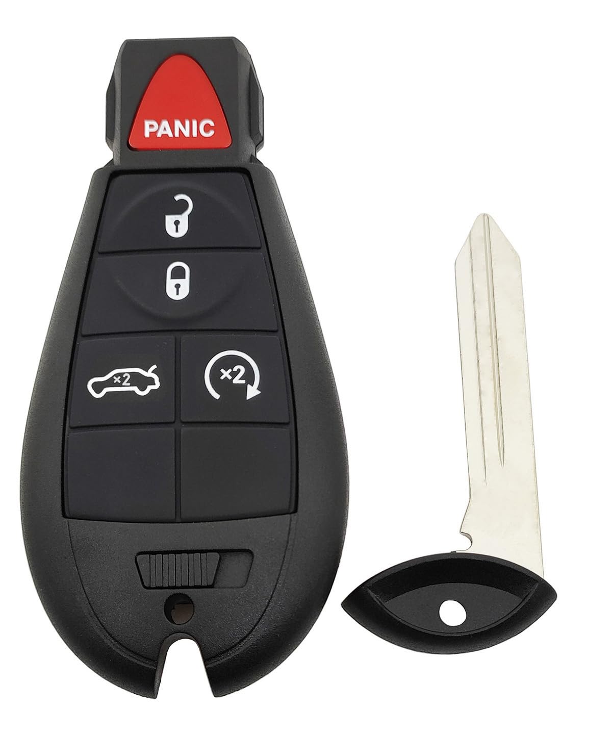 vurbemes Replacement Key Fob Cover Case fit for Dodge Ram 1500 2500 3500 Journey Grand Caravan Charger Durango Challenger Magnum Keyless Entry Key Fob