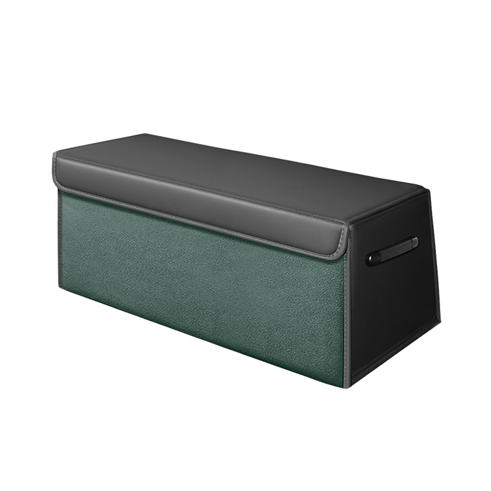 Dfrywdgsey Green Foldable Leather Car Trunk Organizer With Lid And Sturdy Handle(Green)
