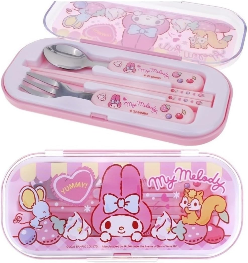 OSK CT20 Hello Kitty Cutlery Set, Sakura, Pull, Trio