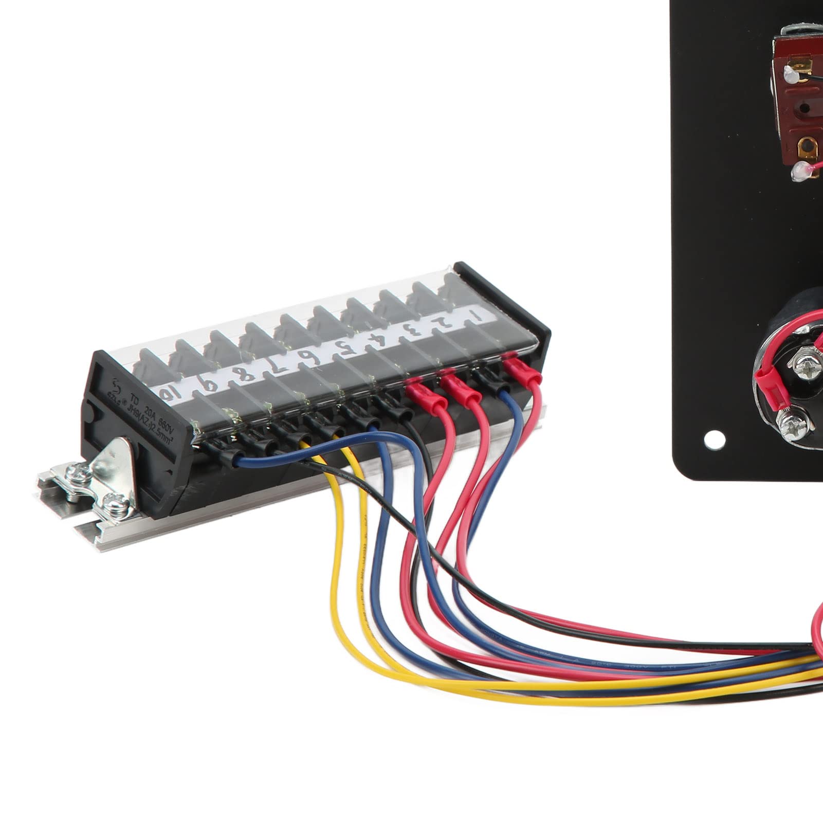 Tbest Panel de Instrumentos de la Embarcación Multifunción Multifunción 4000 Rpm Interruptor de RV Retroiluminado Rojo con Función de Alarma para Yate Marino Hecho de 316L Tamaño de (12V)