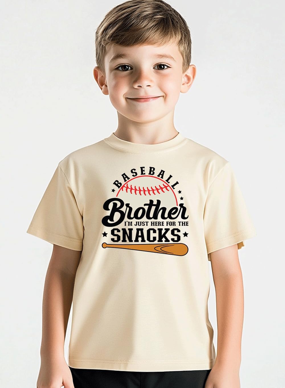 Baseball Shirt for Toddler Boys Funny Baseball Brother T-Shirt Kids Summer Baseball Lover Short Sleeve Cotton Top - Image 7