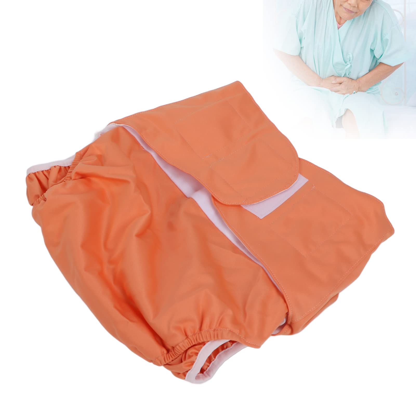 Pongnas Pieluszka Wielorazowa dla Dorosłych, Zmywalna, Wielorazowa Bielizna na Nietrzymanie Moczu z elastyczną, wodoodporną i oddychającą folią, dla Starszych i Niepełnosprawnych