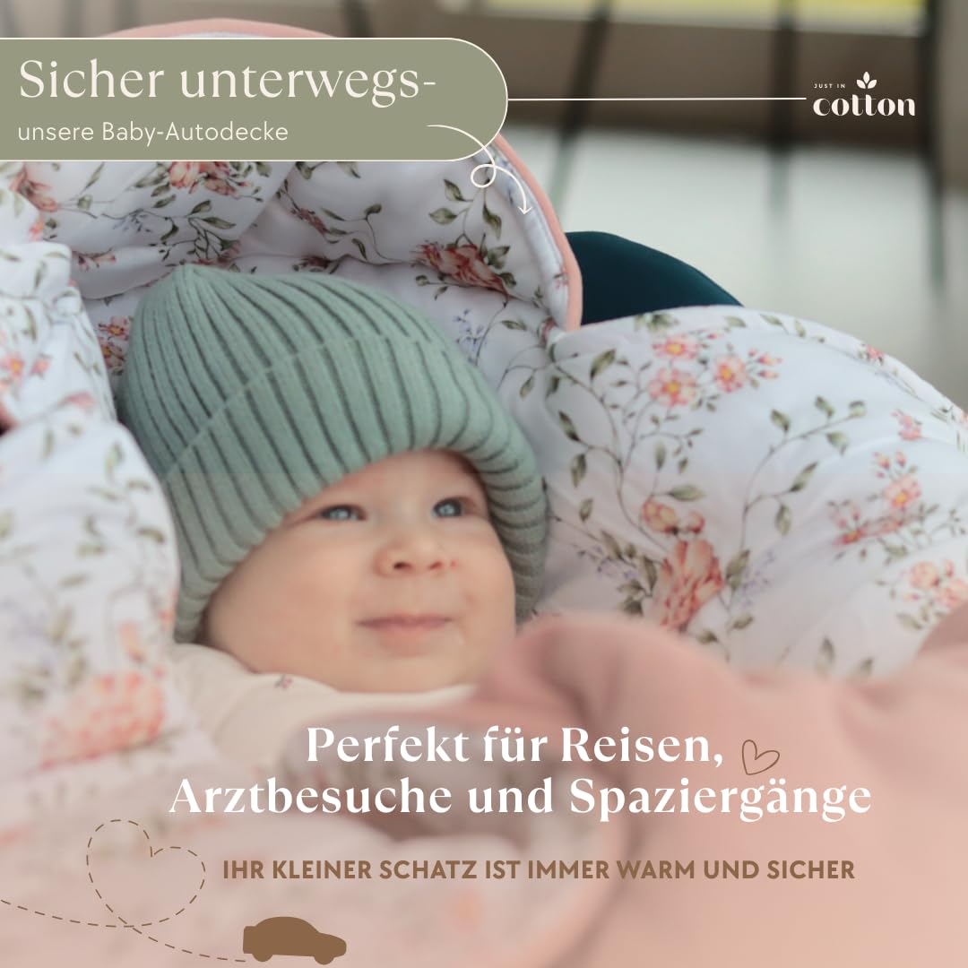Einschlagdecke Babyschale Kinderwagen Velours Bambus Decke Autositz Kindersitz Babydecke Buggy Ganzjahresdecke Neugeborenen Kleinkinder Cozy Rose