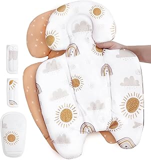 Infant Insert Compatible with 4moms Mamaroo RockaRoo & Graco DuetSoothe Swing, Reversible Newborn Insert Head & Body Support Cushion,Breathable Soft Fabric, Machine Washable, Rainbow, 1Pcs