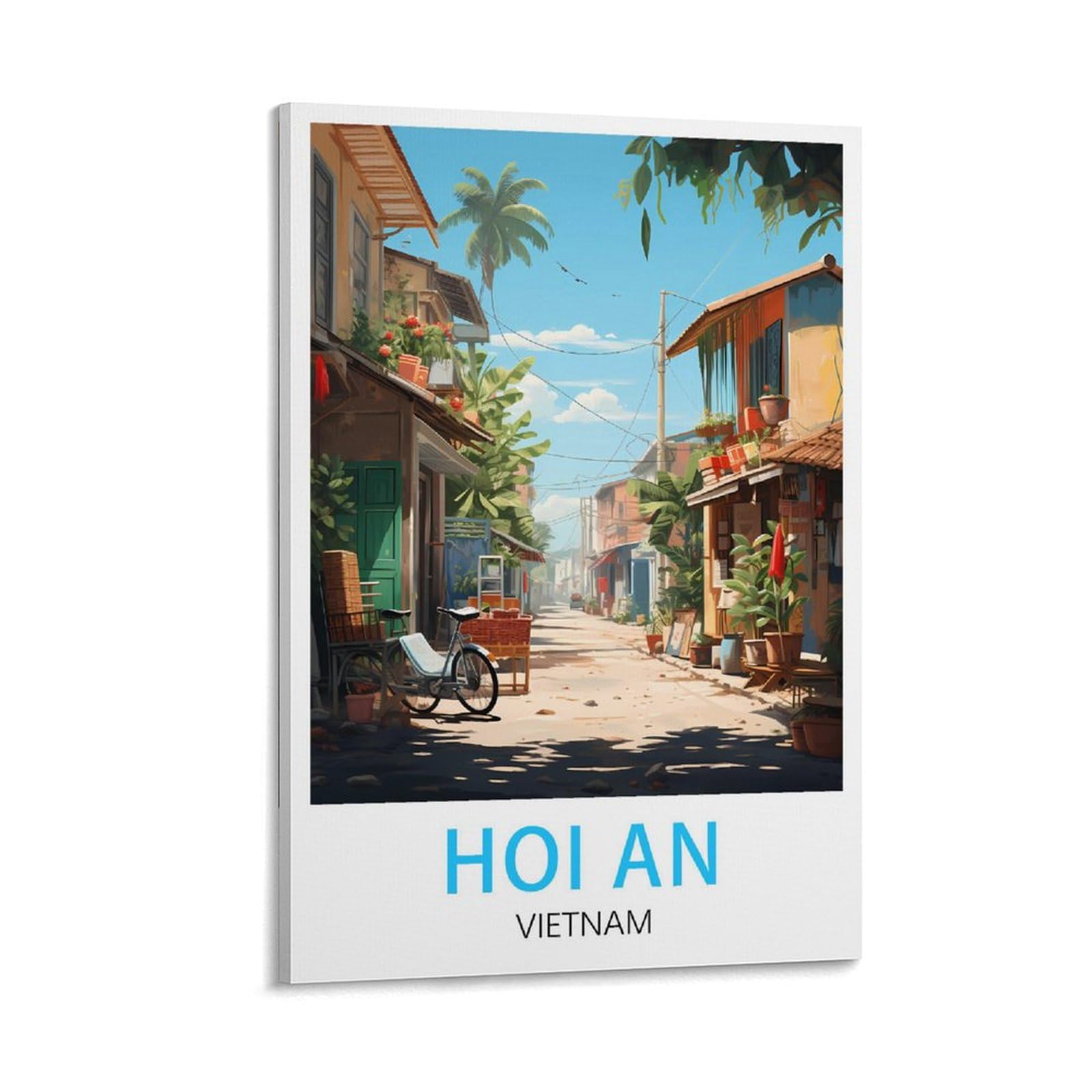 LHJOIUN Hoi An Vietnam Vintage Travel Poster 08x12inch(20x30cm) Art Canvas Print For Living Room Bedroom Home Decoration Modern Art