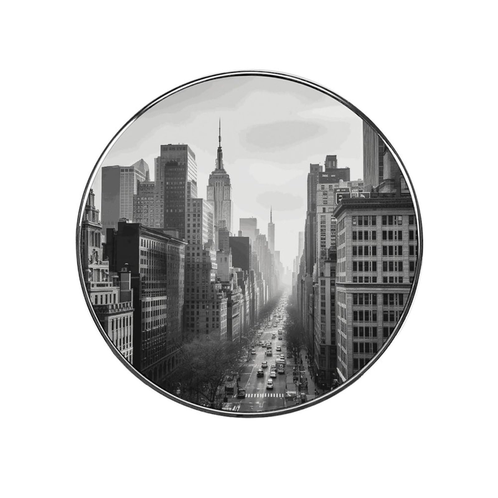 Magnet New York noir et blanc grand format aimant décoratif étanche pour réfrigérateur