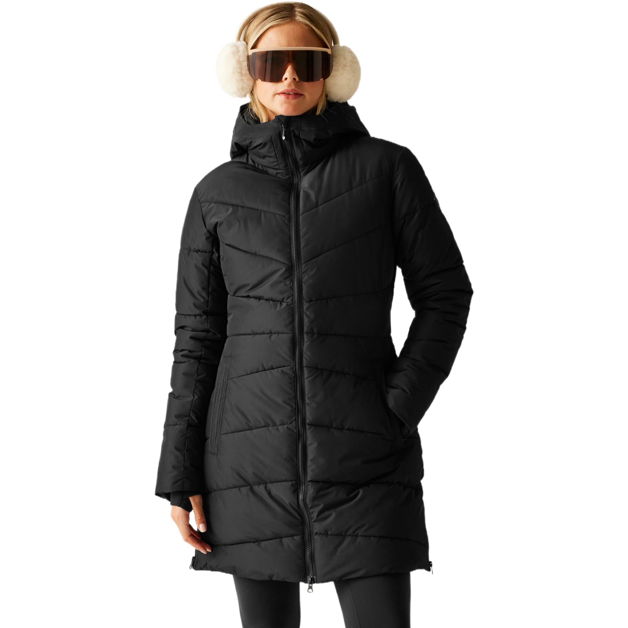 Dare2b Womens Striking V Padded Insulated Jacket, Black, 6 EU
