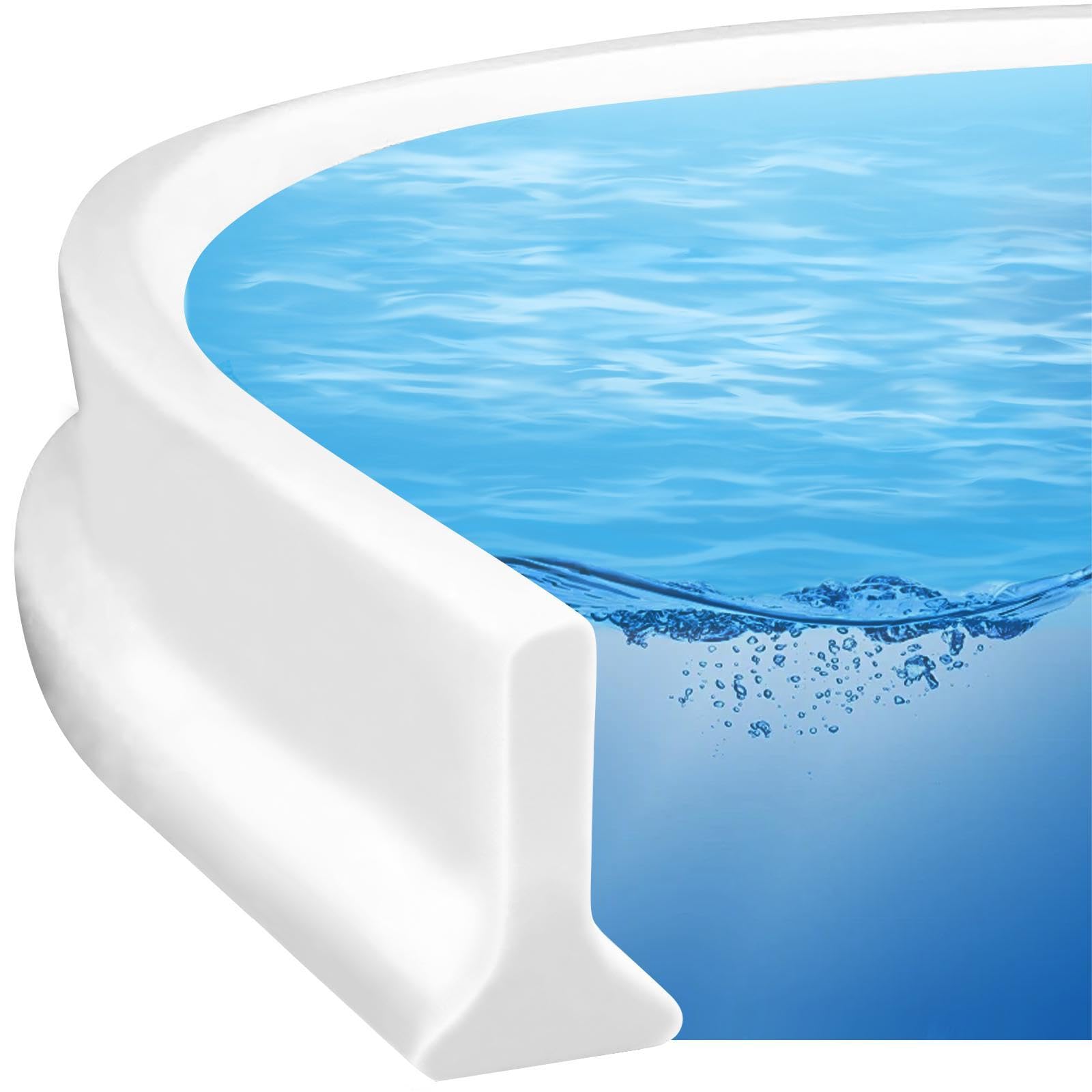 Wet Room Floor Barrier 79 Inch / 200cm, Flexible Hollow TPE Shower Water Dam, Self-Adhesive Bathroom Floor Threshold for Curbless Shower, Shower Tray & Kitchen Sink, Wet Dry Separation Splash Guard