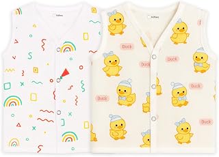 Kidbea® Newborn Baby Jhabla Unisex – Organic Cotton Muslin Shirt | Soft & Breathable Summer Wear for Boys & Girls | Cute P... Price In India