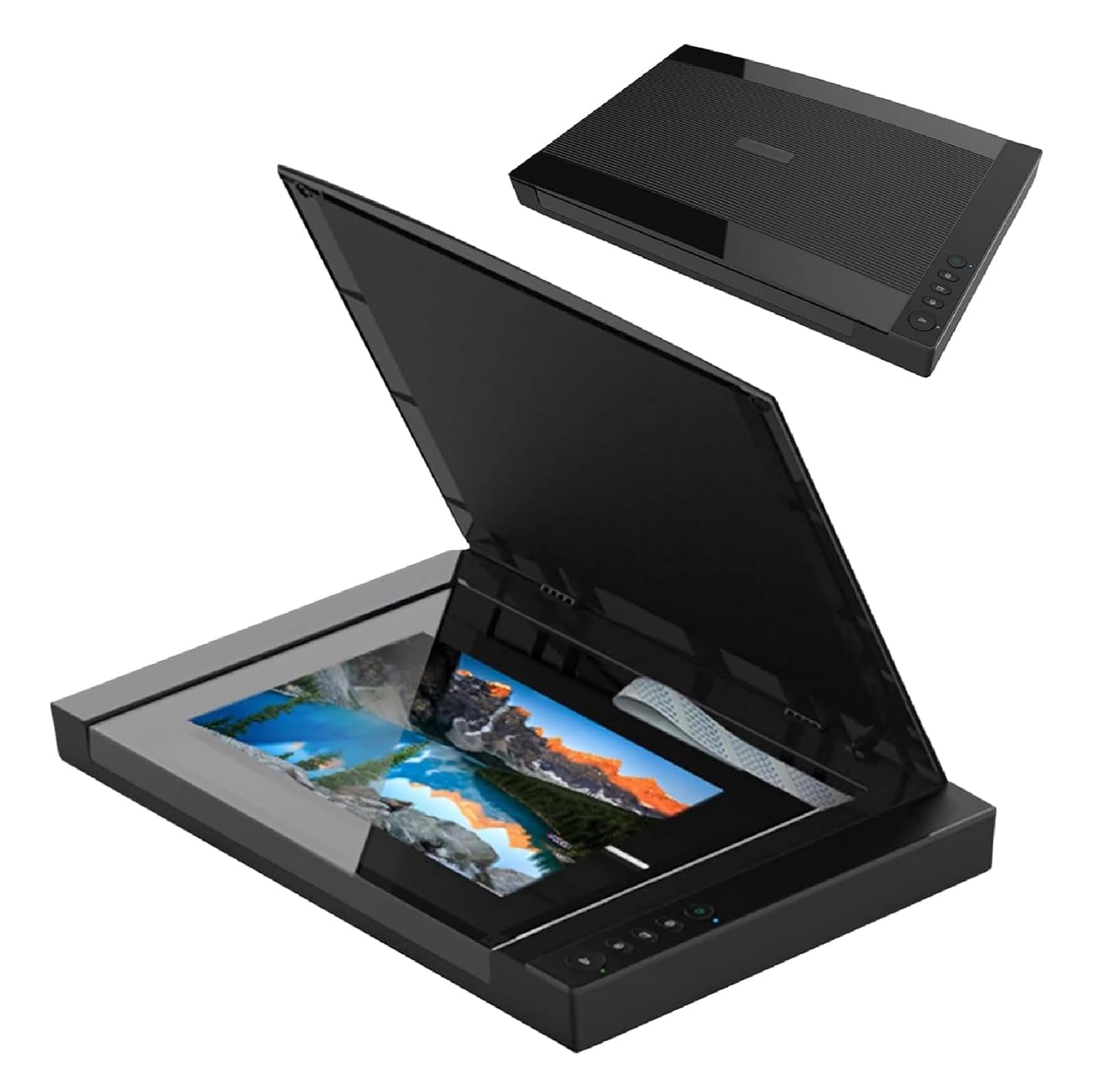 LHQYA A3 Flatbed Scanner, 2400x2400 Dpi Photo and Document Scanner with LED Fill Light, OCR Text Recognition, Automatic Cropping, for Photos, Documents
