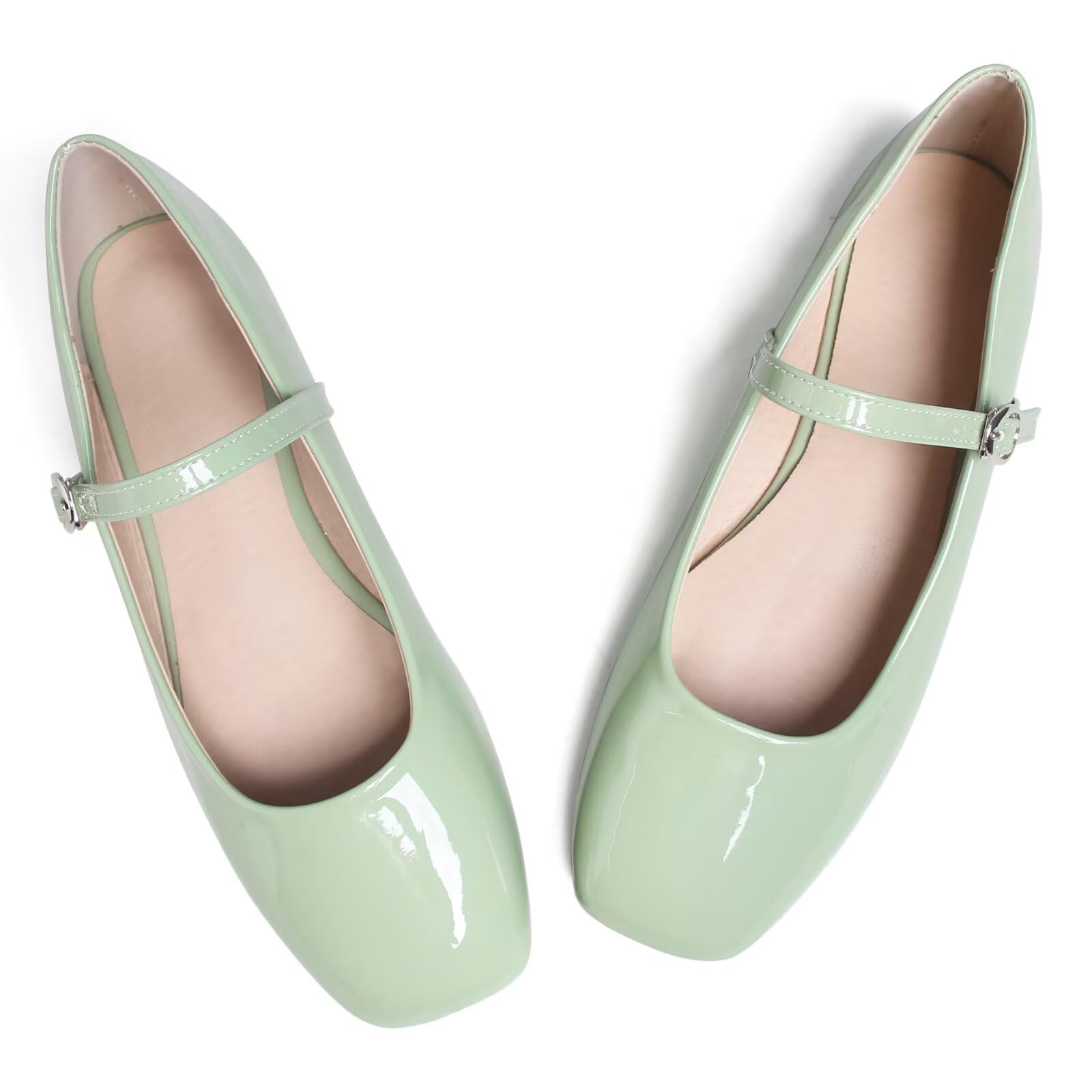 LUXINYU Women's Slip on Flats,Classy Round Toe Solid Classic Mary Jane Ballet Dance Shoes Soft Comfortable PU Flat Shoes