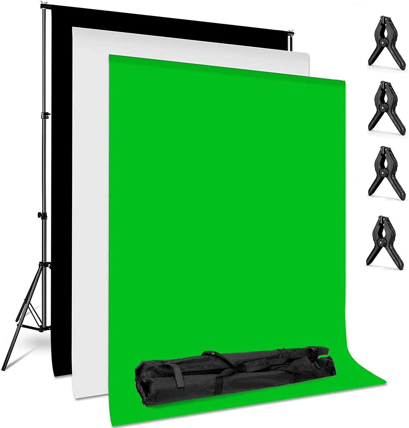 COOLBABY2X2M Backdrop Support System Kit With Carry Bag For Photography Photo Video Studio,Photography Studio (2M*2M Background Stand+Background Screen)