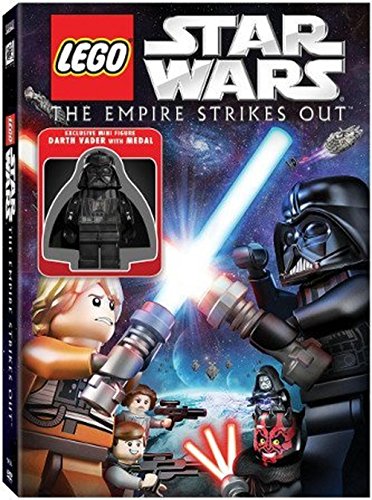LEGO STAR WARS The Empire Strikes Out DVD With Exclusive Minifigure DARTH VADER with MEDAL