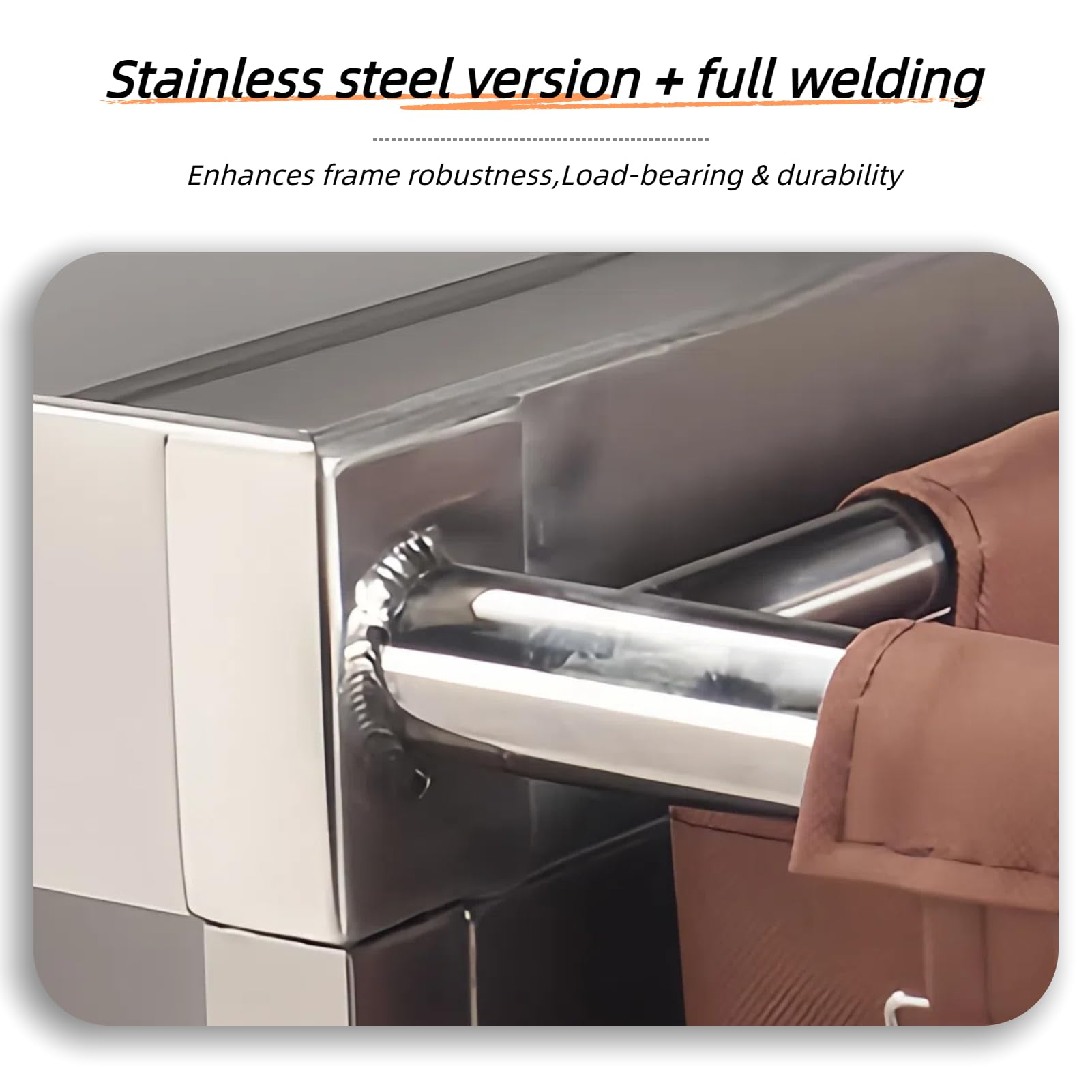 Housekeeping Wagen,Hotelreinigung Handwagen,Mit wasserdichte Oxford-Stofftasche,GeräUscharme Lenkrollen,FüR Hotels Und BüRos Reinigung,Silber,56×18×44in(Pocket)