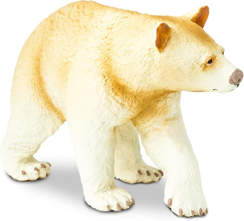 Safari Ltd. Kermode Bear Figurine - Detailed 4.5" Spirit Bear Figure - Educational Toy for Boys, Girls and Kids Ages 3+