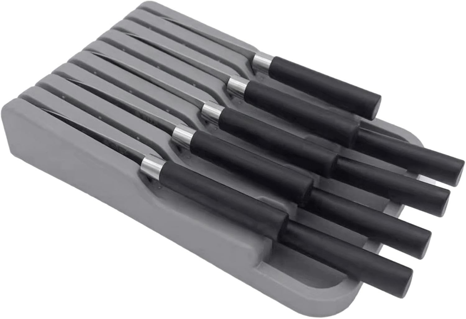 Generisch Cutlery Organiser – Knife Slot Storage, Drawer Cutter Rack, Kitchen Counter System | Utensil Holder Accessory, Blade Arrangement Tool, Cooking Organiser, Kitchen Storage Solution