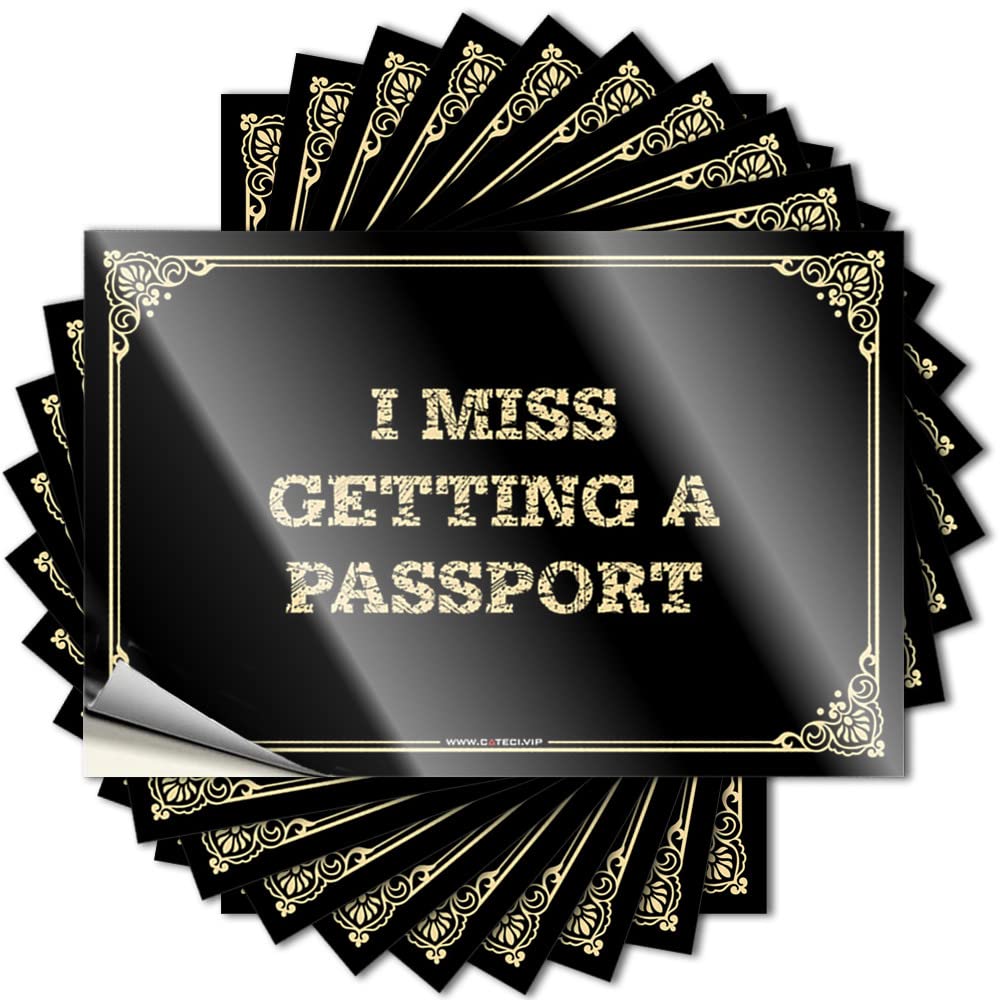 Decal Vintage Vinyl Decals, Country Waterproof Essentials Stickers for Water Bottle | I Miss Getting A Passport Perfect for Cars Laptop Decor(6X9CM)