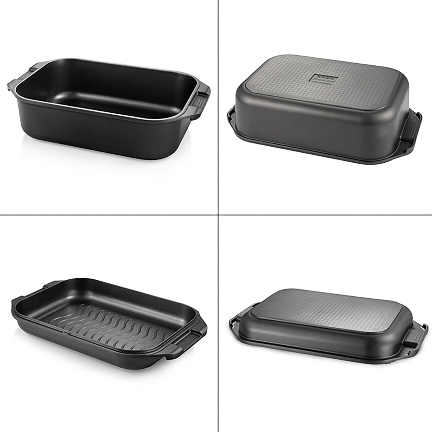 Tescoma GrandCHEF Bräter mit Deckel 40x26 cm, geeignet für Gasherd, Induktion und Backofen, PFOA- und PFAS-frei - 629094